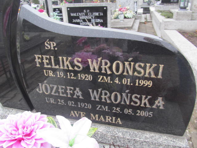 Józefa Wrońska 1920 Wieruszów - Grobonet - Wyszukiwarka osób pochowanych
