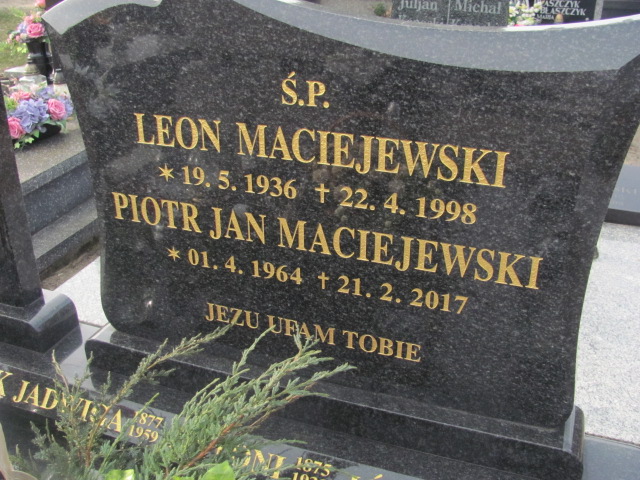 Piotr Jan Maciejewski 1964 Wieruszów - Grobonet - Wyszukiwarka osób pochowanych